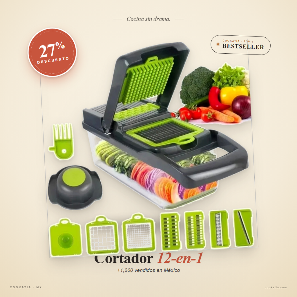 Cortador de Verduras 12-en-1 Cookatia — hero card